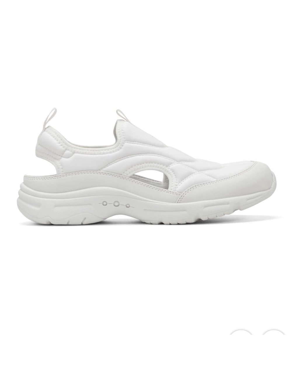 Easy Spirit Women BRAYER Closed Toe Slip On Sporty Sandal Walking Shoe White NEW